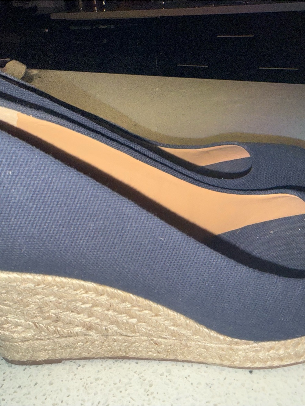 J. Crew Navy Canvas Seville Espadrille Pumps - Picture 3 of 14
